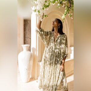 Daughters of India Kyra Midi Olive Dress